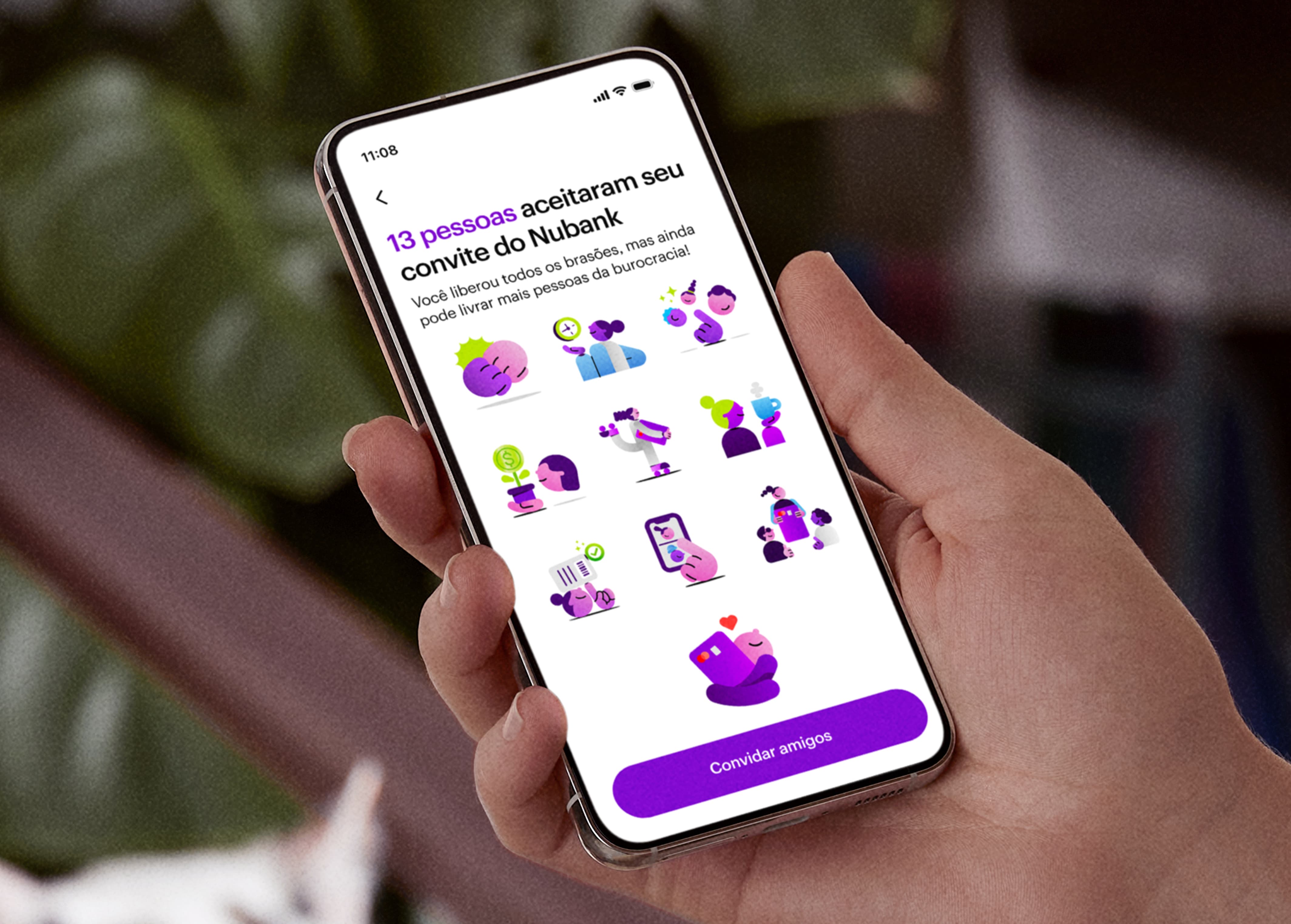 Mobile displaying the referral dashboard