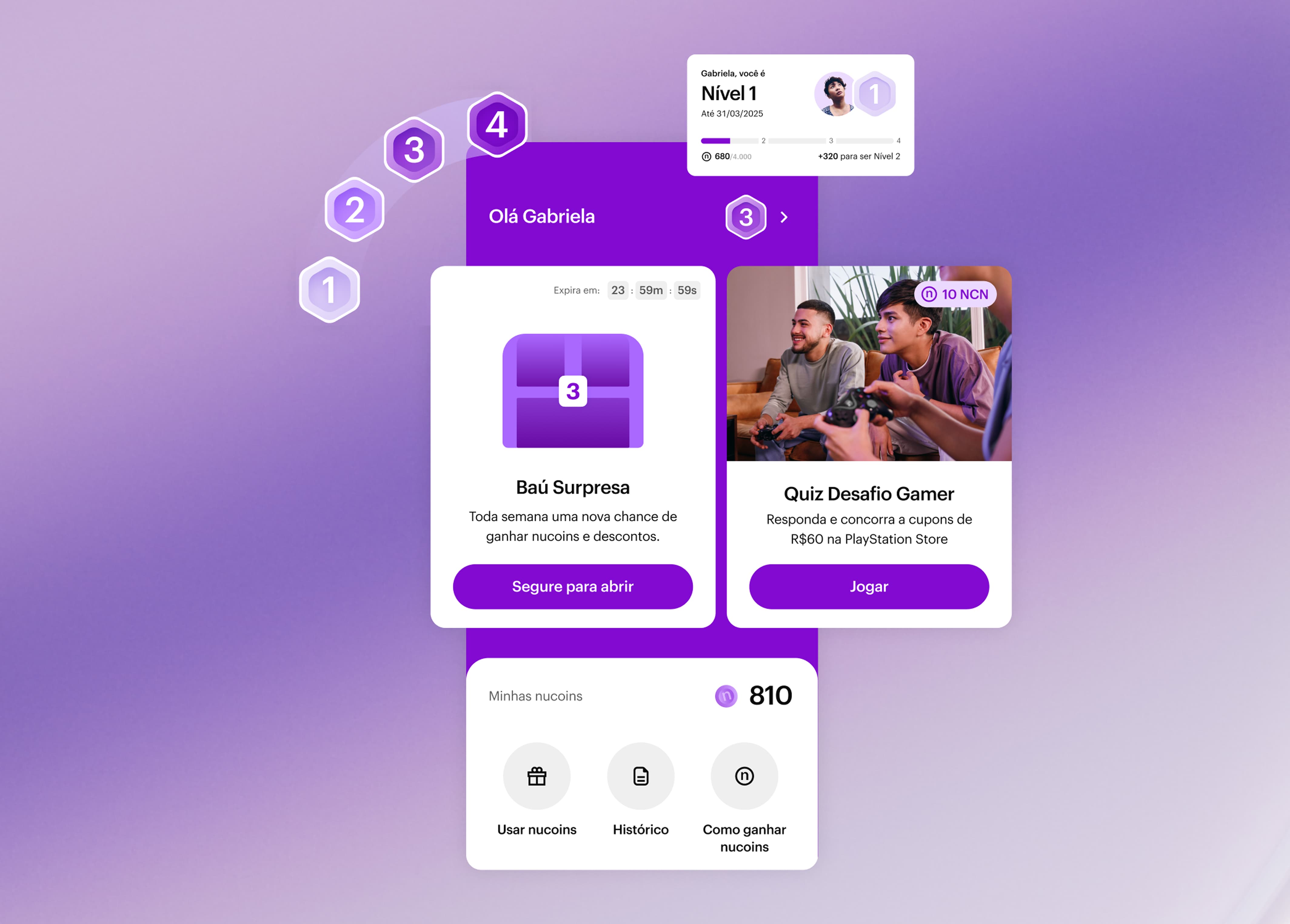 NuCoin dashboard interface and visual elements