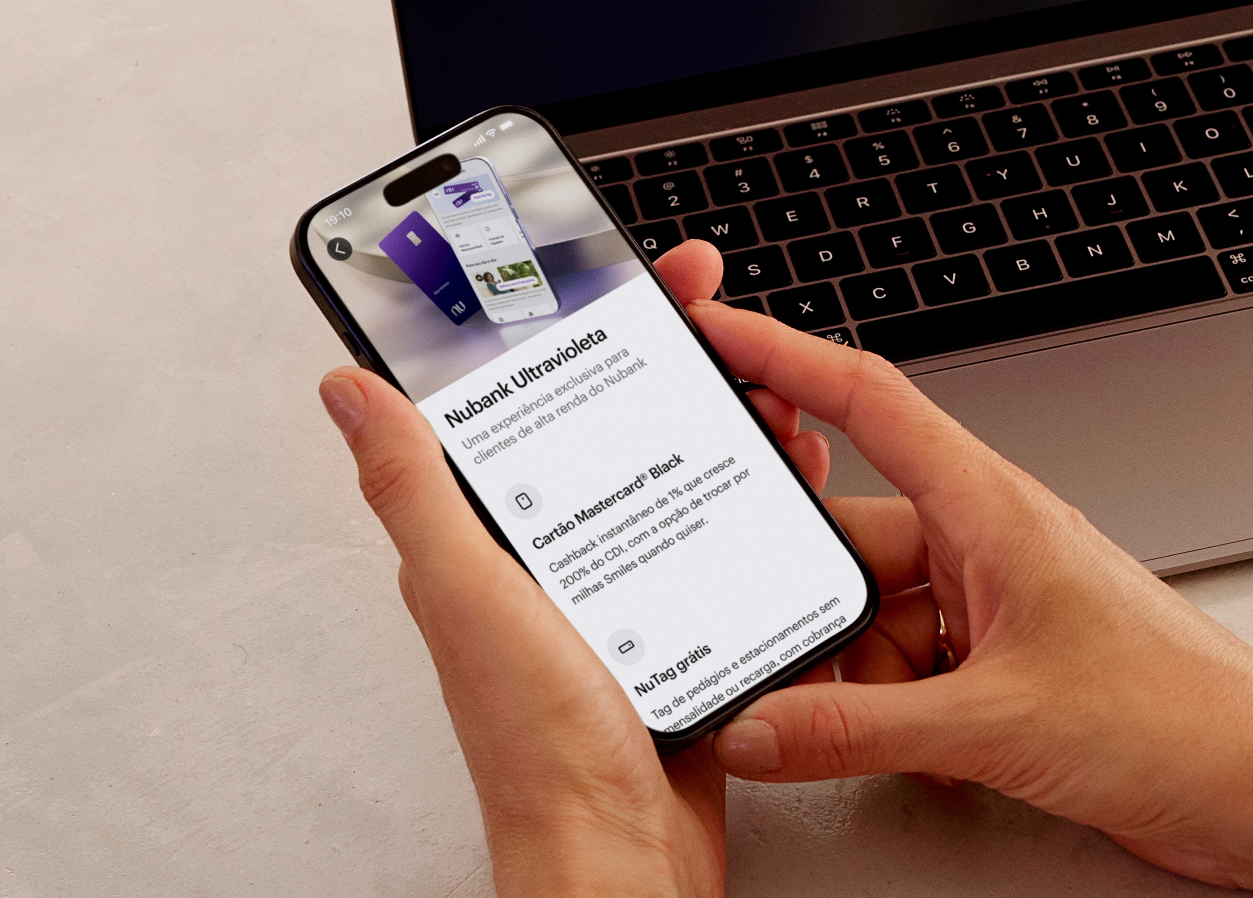 Premium account and card setup mockup of the interface