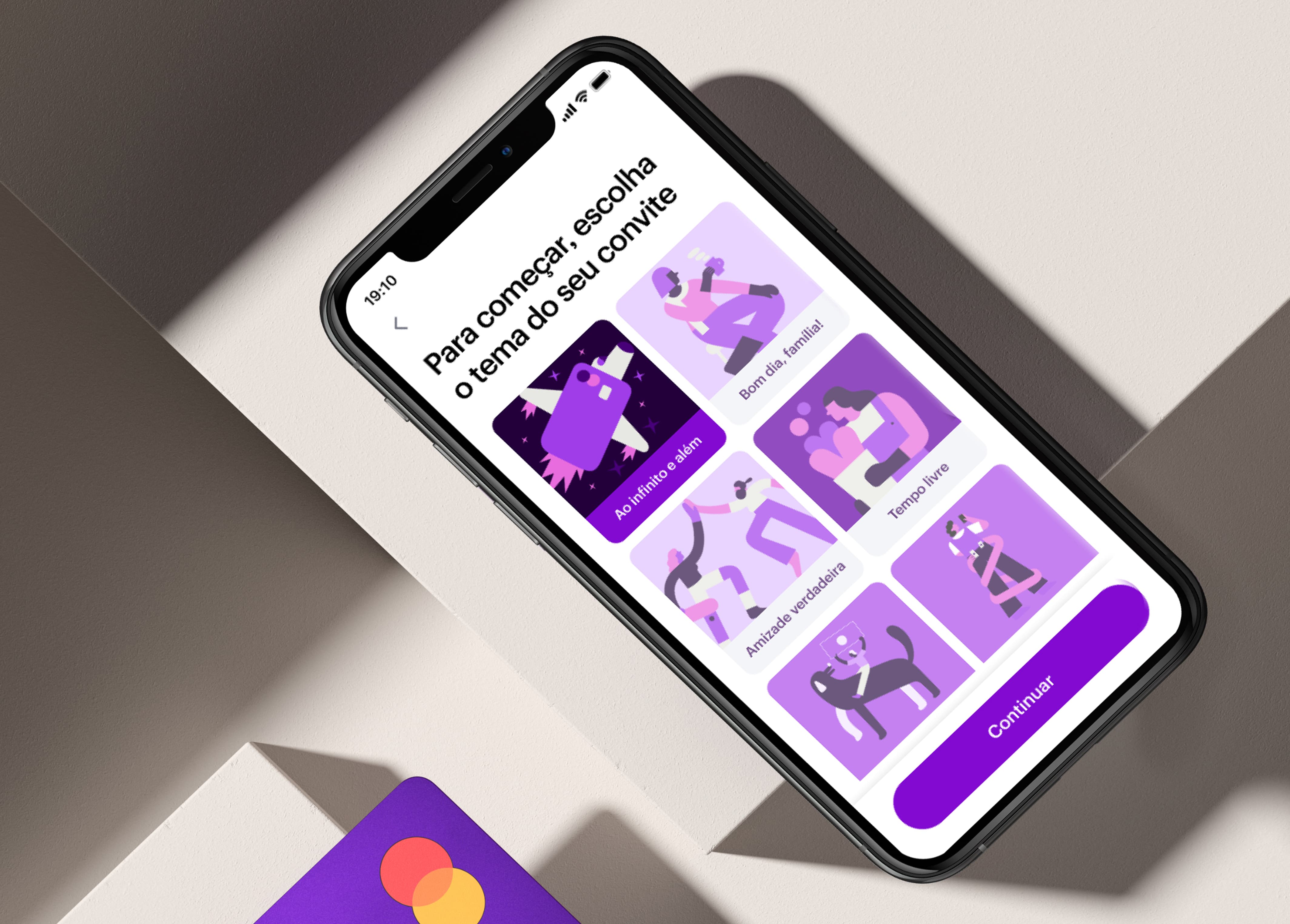 Mockup of the custom invitation project interface